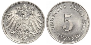 5 Pfennig Deutsches Kaiserreich (1871-1918) Kupfer/Nickel 