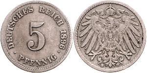 5 Pfennig Deutsches Kaiserreich (1871-1918) Kupfer/Nickel 