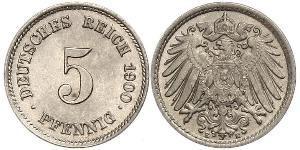 5 Pfennig Deutsches Kaiserreich (1871-1918) Kupfer/Nickel 