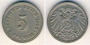 5 Pfennig Deutsches Kaiserreich (1871-1918) Kupfer/Nickel 
