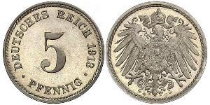 5 Pfennig Deutsches Kaiserreich (1871-1918) Kupfer/Nickel 