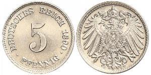 5 Pfennig Deutsches Kaiserreich (1871-1918) Kupfer/Nickel 