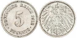 5 Pfennig Impero tedesco (1871-1918) Rame/Nichel 