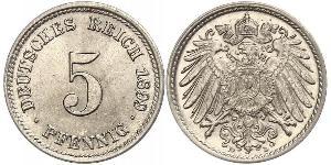 5 Pfennig Impero tedesco (1871-1918) Rame/Nichel 