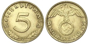 5 Pfennig Alemania nazi (1933-1945)  