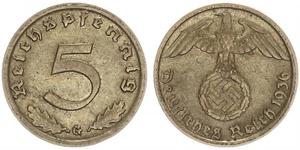 5 Pfennig Alemania nazi (1933-1945)  