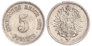 5 Pfennig Empire allemand (1871-1918)  