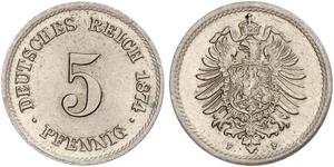 5 Pfennig German Empire (1871-1918)  