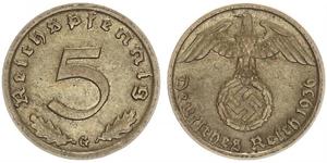 5 Pfennig Germania nazista (1933-1945)  
