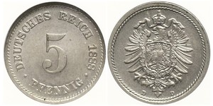 5 Pfennig Imperio alemán (1871-1918)  