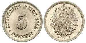 5 Pfennig Imperio alemán (1871-1918)  