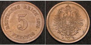 5 Pfennig Imperio alemán (1871-1918)  