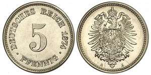 5 Pfennig Imperio alemán (1871-1918)  