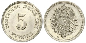 5 Pfennig Imperio alemán (1871-1918)  