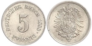 5 Pfennig Imperio alemán (1871-1918)  