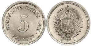 5 Pfennig Impero tedesco (1871-1918)  