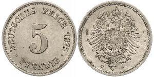 5 Pfennig Impero tedesco (1871-1918)  