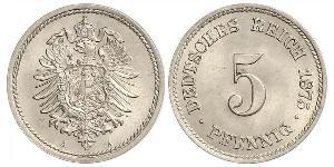 5 Pfennig 德意志帝國 (1871 - 1918)  