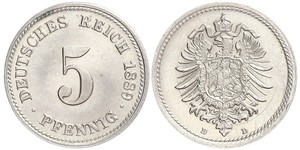 5 Pfennig 德意志帝國 (1871 - 1918)  