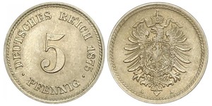 5 Pfennig 德意志帝國 (1871 - 1918)  