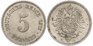 5 Pfennig 德意志帝國 (1871 - 1918)  