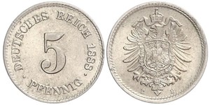 5 Pfennig 德意志帝國 (1871 - 1918)  