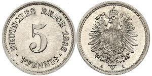 5 Pfennig 德意志帝國 (1871 - 1918)  