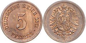 5 Pfennig 德意志帝國 (1871 - 1918)  