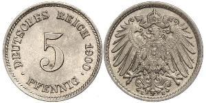 5 Pfennig 德意志帝國 (1871 - 1918) 銅/镍 