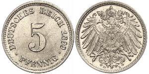 5 Pfennig 德意志帝國 (1871 - 1918) 銅/镍 