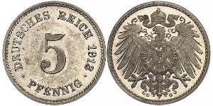 5 Pfennig 德意志帝國 (1871 - 1918) 銅/镍 