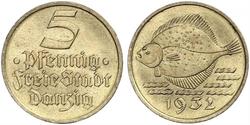 5 Pfennig 但澤自由市 (1920 - 1939) 青铜/铝 