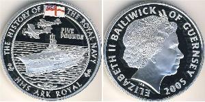 5 Pound Guèrneseyi Argent 