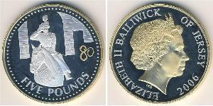 5 Pound Jersey Argent Elizabeth II (1926-2022)