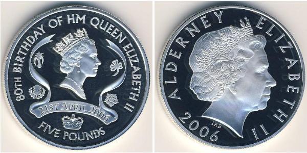 5 Pound  Argent Elizabeth II (1926-2022)