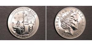 5 Pound Gibilterra Argento Elisabetta II (1926-2022)