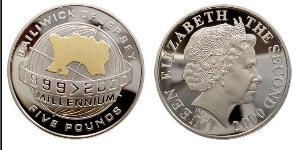 5 Pound Isola di Jersey Argento Elisabetta II (1926-2022)