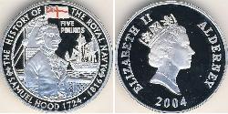 5 Pound Regno Unito (1922-) Argento Elisabetta II (1926-2022)