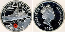 5 Pound Regno Unito (1922-) Argento Elisabetta II (1926-2022)