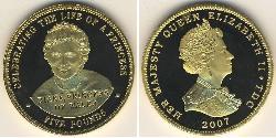 5 Pound Tristan da Cunha Argento Elisabetta II (1926-2022)