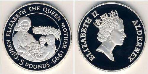 5 Pound  Argento Elisabetta II (1926-2022)