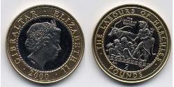 5 Pound Gibilterra Bimetal Elisabetta II (1926-2022)
