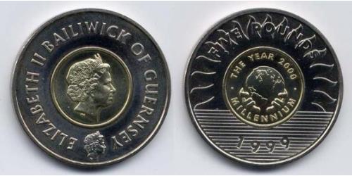 5 Pound Guernsey Bimetall Elizabeth II (1926-2022)