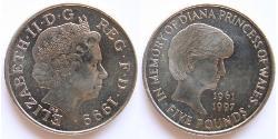 5 Pound United Kingdom (1922-) Copper/Nickel Elizabeth II (1926-2022)