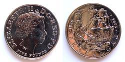 5 Pound Feriind Kiningrik (1922-) Cuivre/Nickel Elizabeth II (1926-2022)