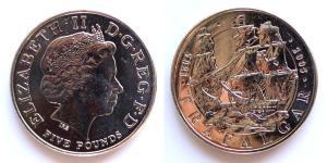 5 Pound Feriind Kiningrik (1922-) Cuivre/Nickel Elizabeth II (1926-2022)