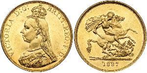 5 Pound Britisches Weltreich (1497 - 1949) / Vereinigtes Königreich von Großbritannien und Irland (1801-1922) Gold Victoria (1819 - 1901)