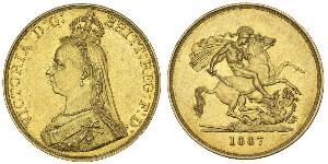 5 Pound Britisches Weltreich (1497 - 1949) / Vereinigtes Königreich von Großbritannien und Irland (1801-1922) Gold Victoria (1819 - 1901)