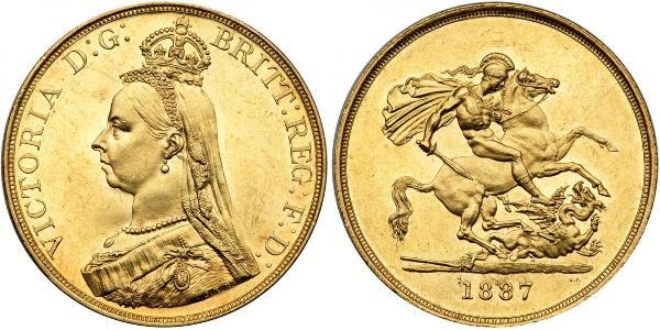 5 Pound Britisches Weltreich (1497 - 1949) / Vereinigtes Königreich von Großbritannien und Irland (1801-1922) Gold Victoria (1819 - 1901)