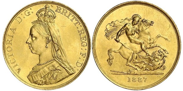 5 Pound Britisches Weltreich (1497 - 1949) / Vereinigtes Königreich von Großbritannien und Irland (1801-1922) Gold Victoria (1819 - 1901)